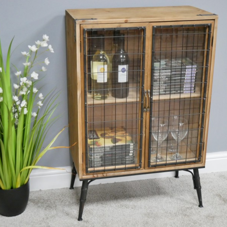 Two Door Industrial Caged Cabinet in Situ  Two Door Industrial Caged Cabinet in Situ