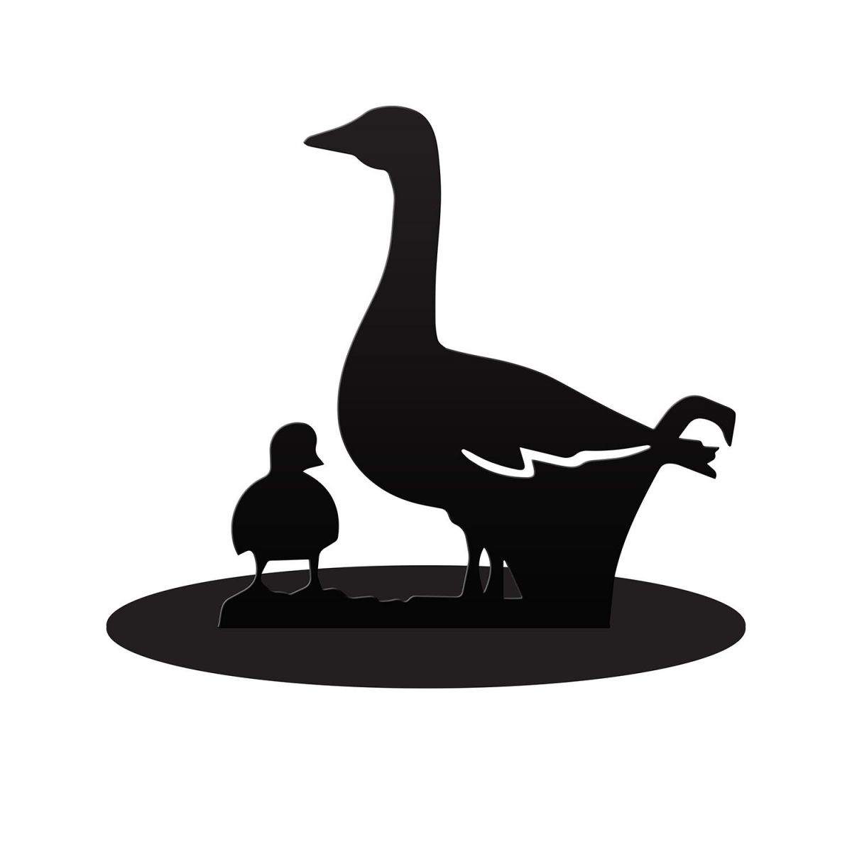 Duck Iron Door Stop in Black