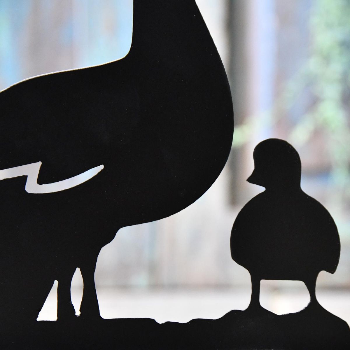 Close-up of the Black Finish on the Duck Iron Door Stop