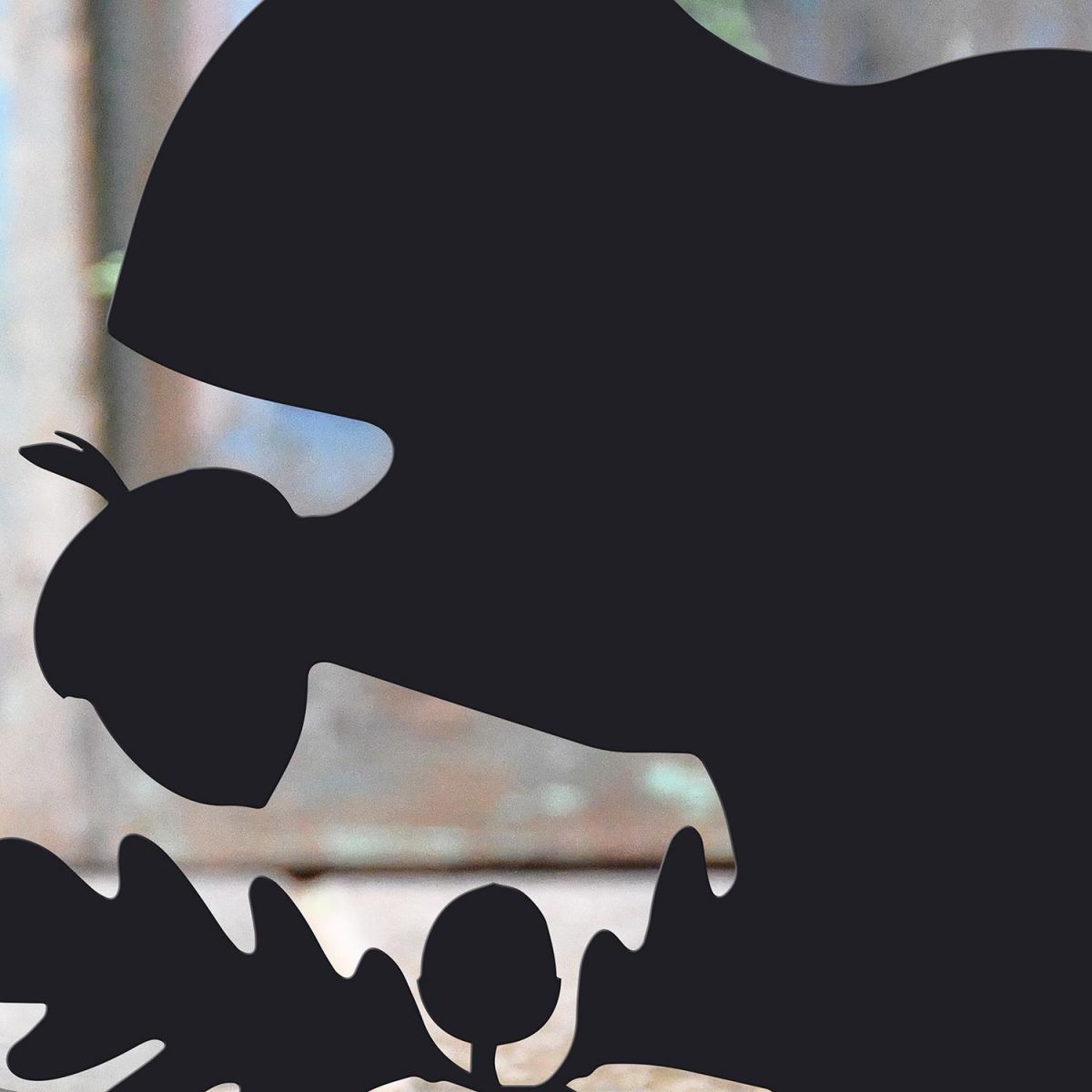 Close-up of the Black Finish on the Squirrel Iron Door Stop