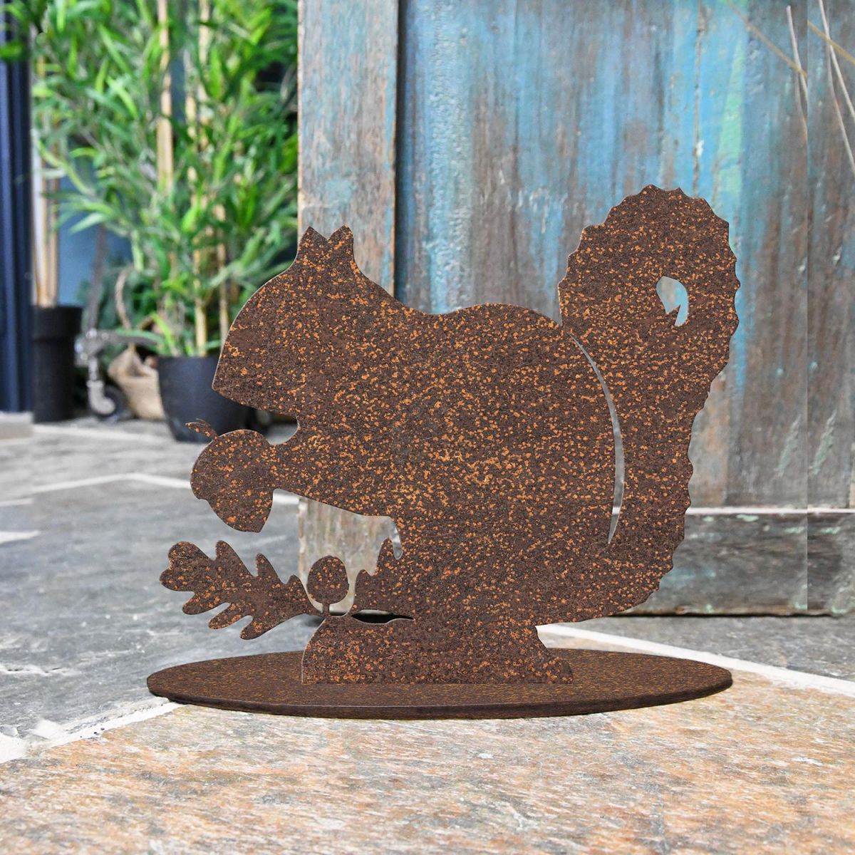 Squirrel Rustic Iron Door Stop in Situ in the Home