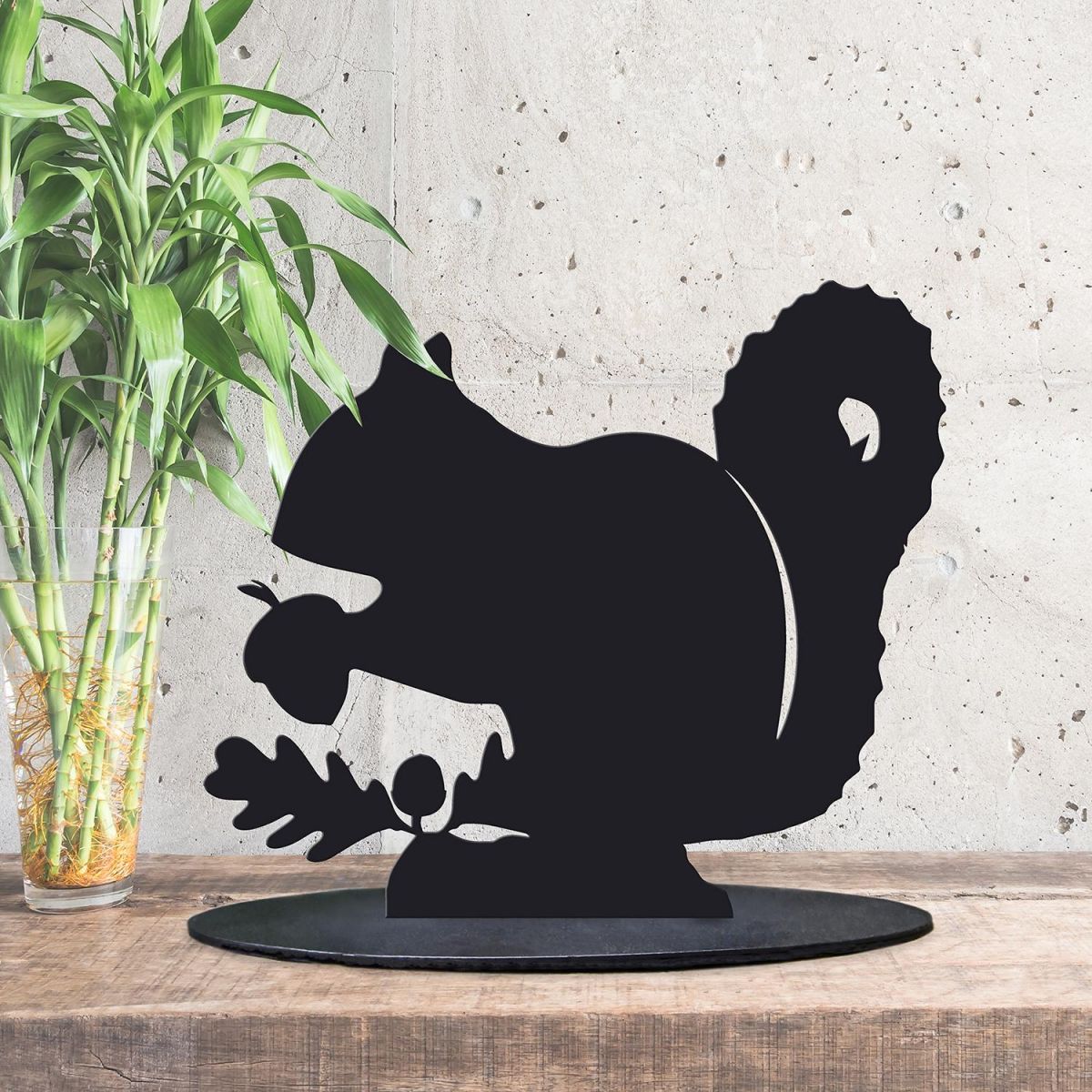 Black Squirrel Silhouette Ornament in Side in the Conservatory 
