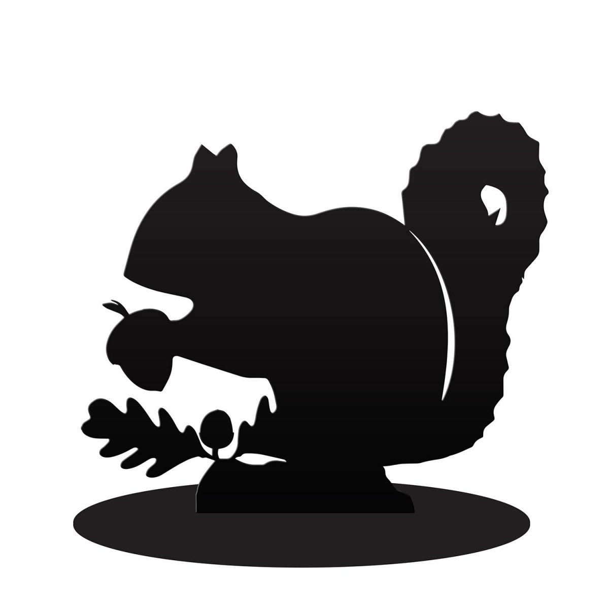 Squirrel Silhouette Ornament in a Black Finish