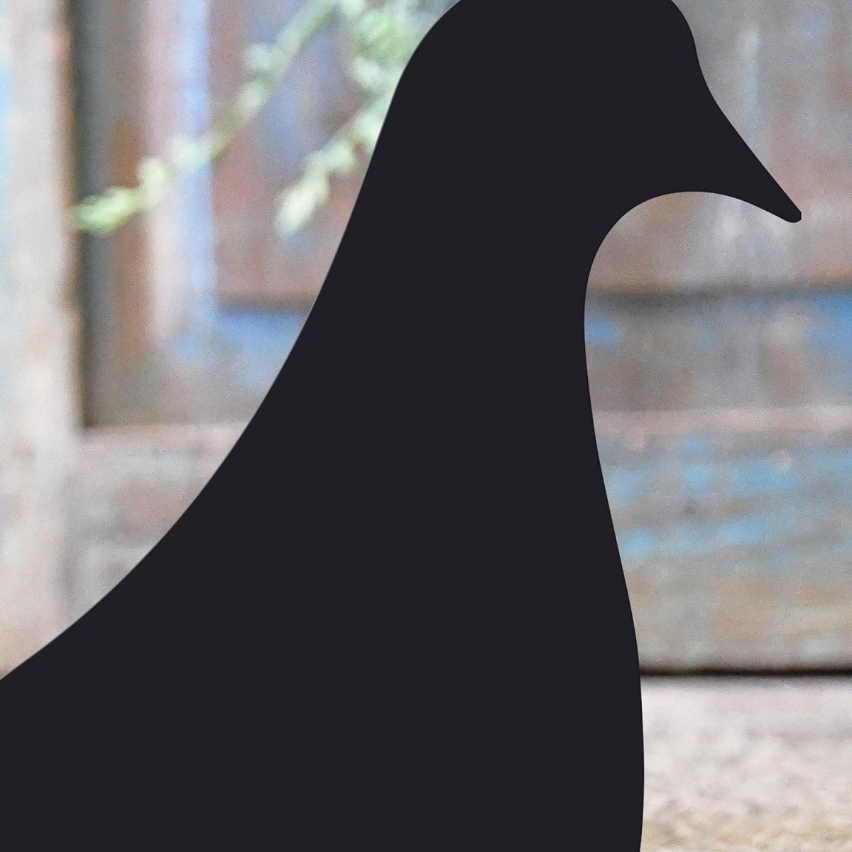 Close-up of the Black Finish on the Pigeon Iron Door Stop