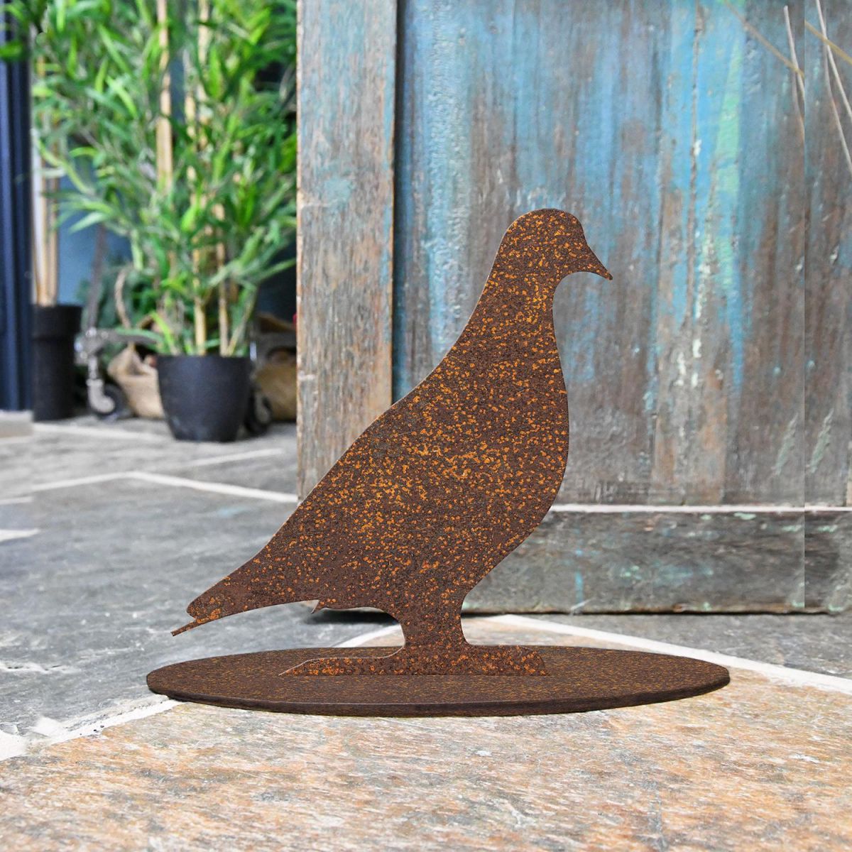 Pigeon Rustic Iron Door Stop in Situ in the Home Pigeon Rustic Iron Door Stop in Situ in the Home