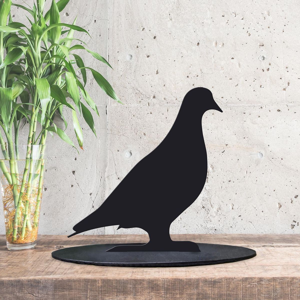Black Pigeon Silhouette Ornament in Side in the Conservatory 