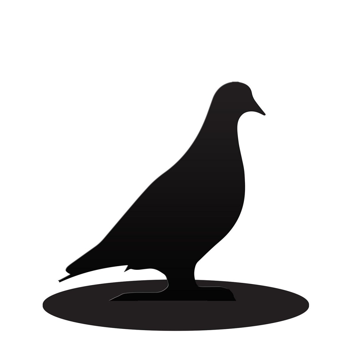 Pigeon Silhouette Ornament in a Black Finish