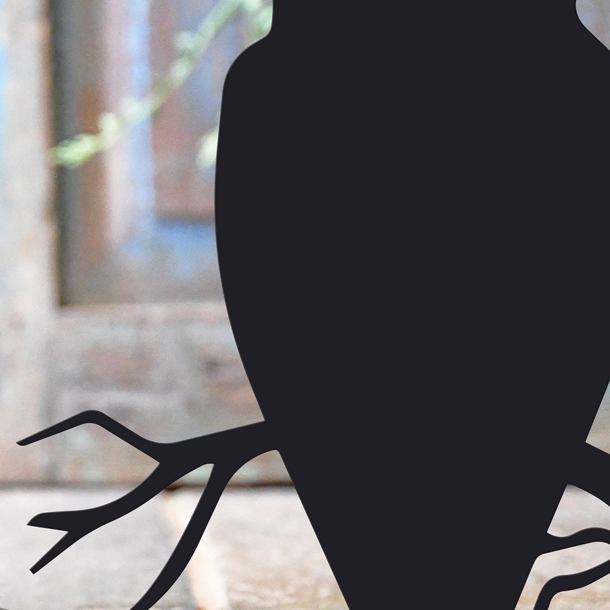 Close-up of the Black Finish on the Owl Door Stop