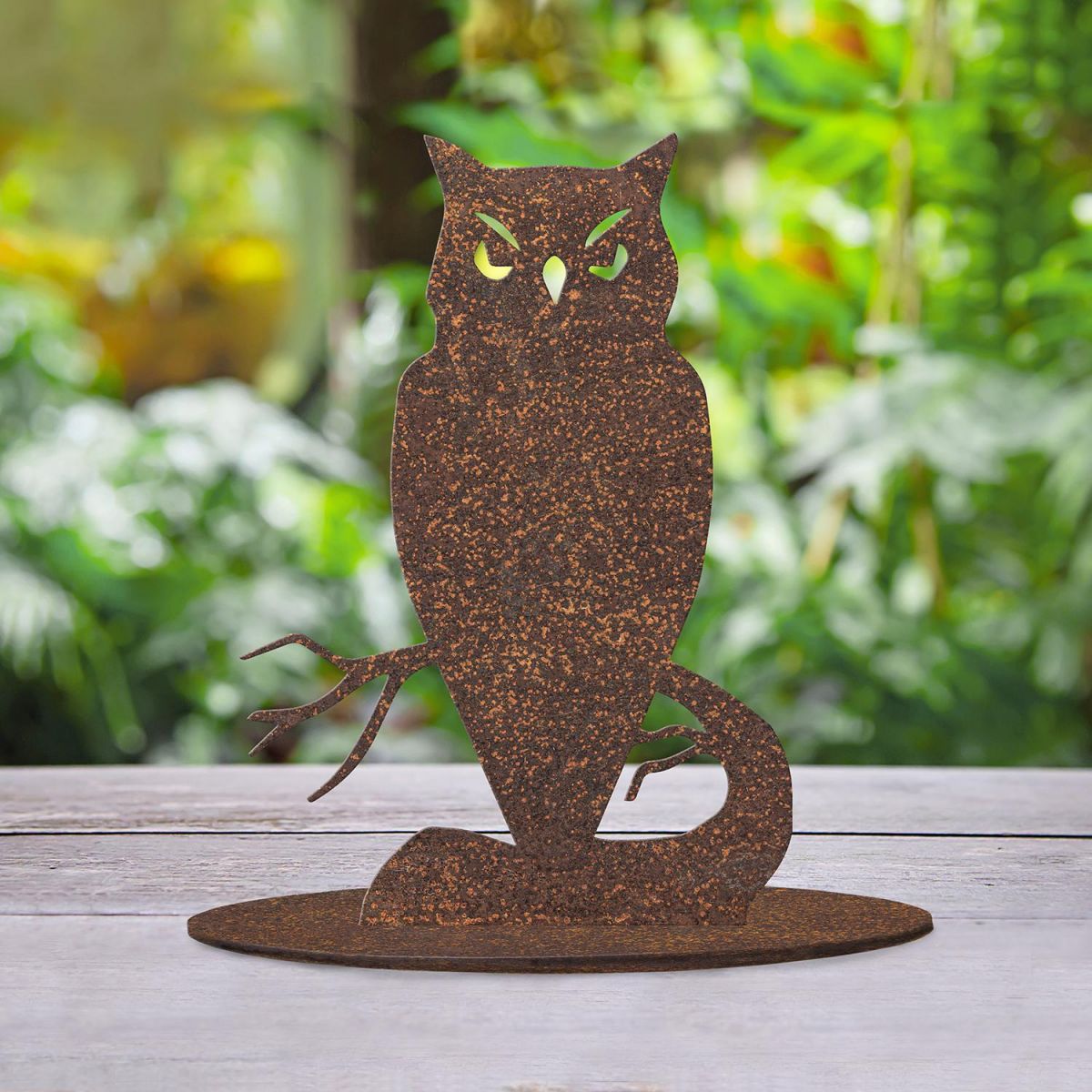 Rustic Owl Silhouette Ornament Created From Steel