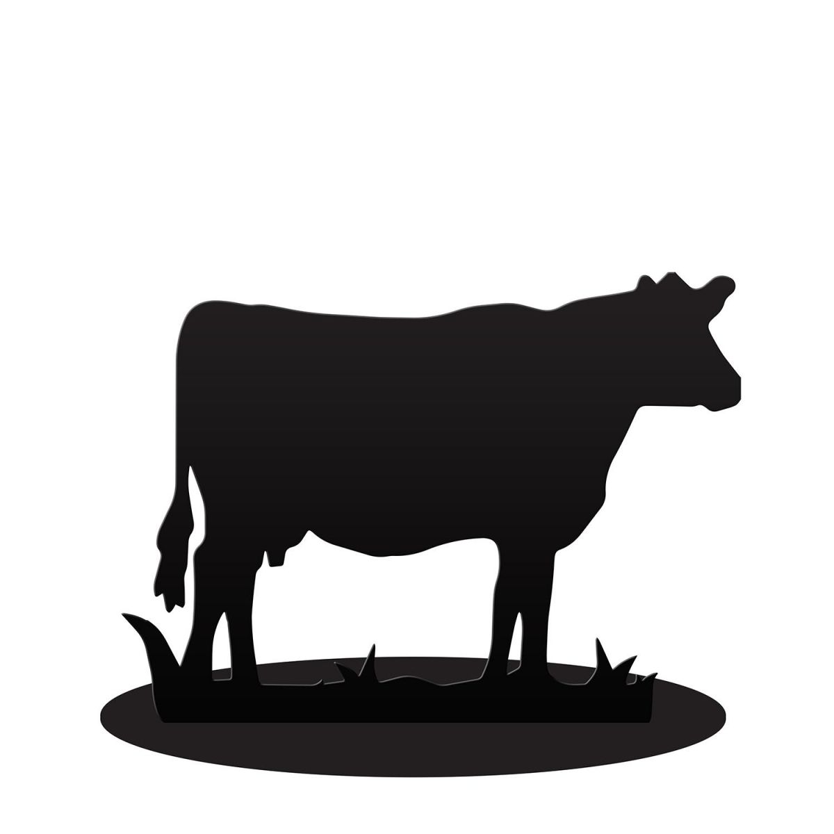 Cow Iron Door Stop in Black
