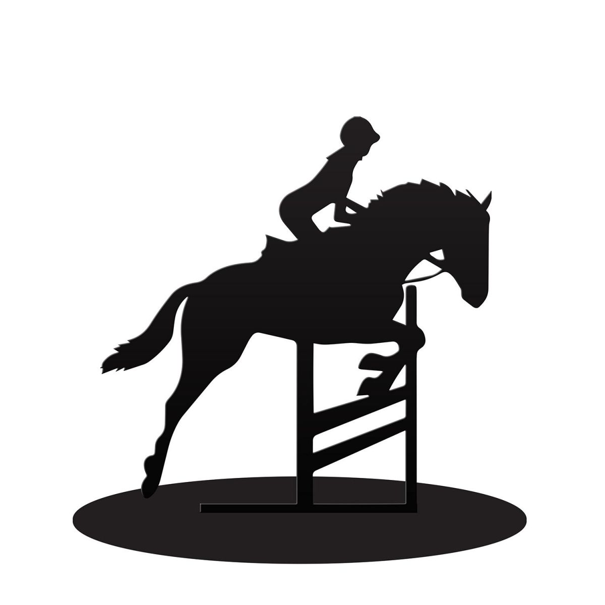 Showjumping Horse Door Stop Created Out of Iron