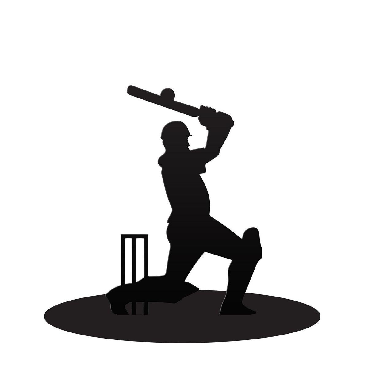 Cricket Player Door Stop Created Out of Iron