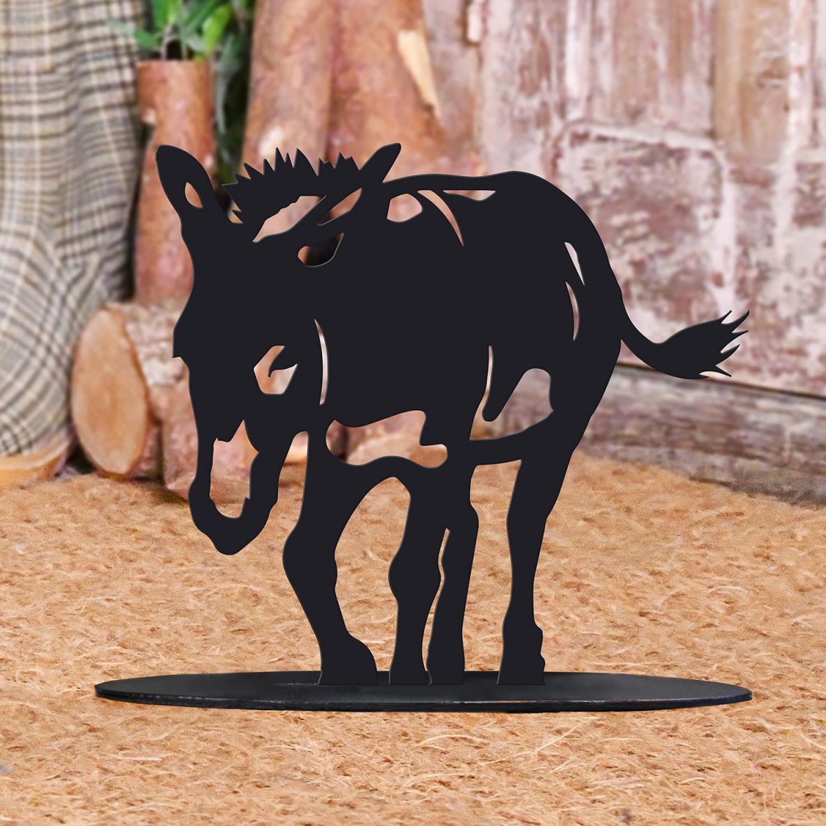 Donkey Iron Door Stop in Black