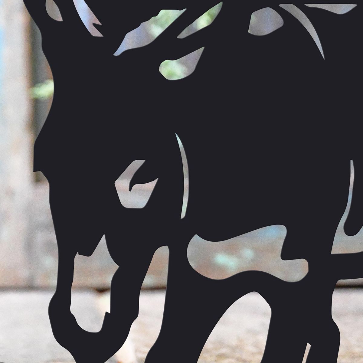 Close-up of the Black Finish on the Donkey Iron Door Stop