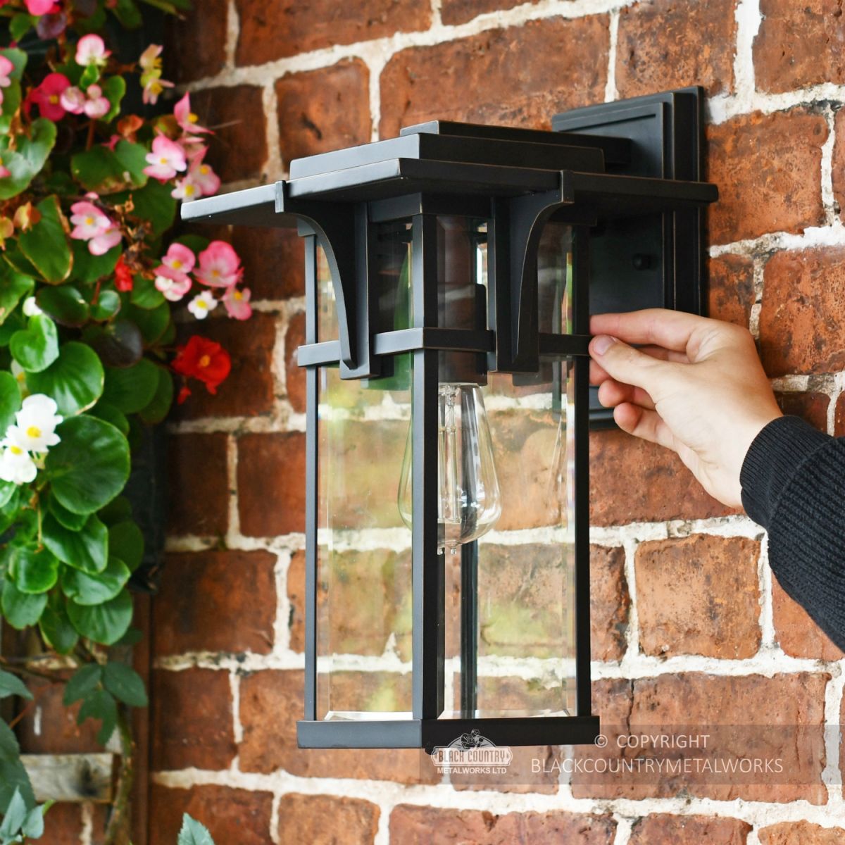 Art Deco Antique Bronze Medium Wall Lantern