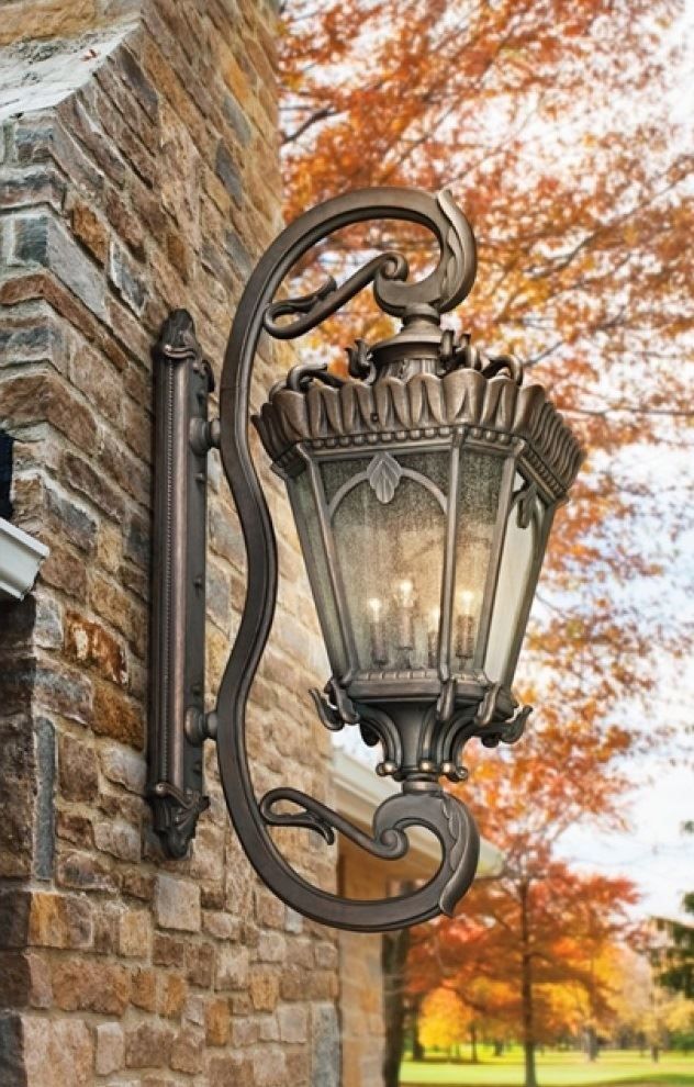 "Cotsworld Collection" Large Grand Ornate Bronze Wall Lantern Colour  "Cotsworld Collection" Large Grand Ornate Bronze Wall Lantern Colour