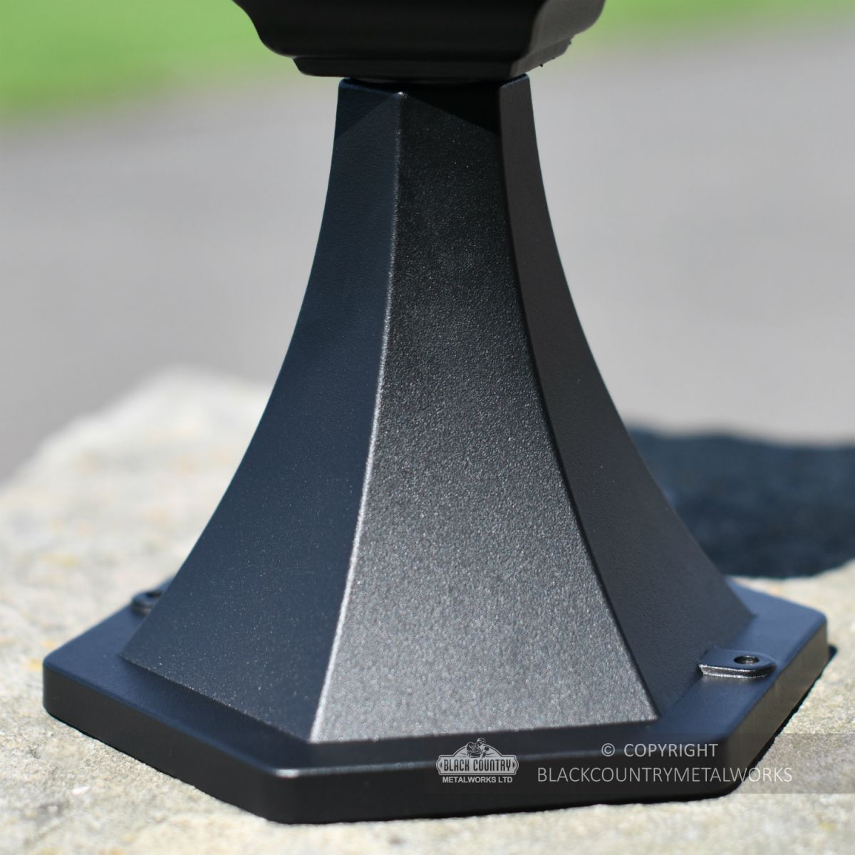 Close-up of the Base of the Traditional Pillar Light Close-up of the Base of the Traditional Pillar Light