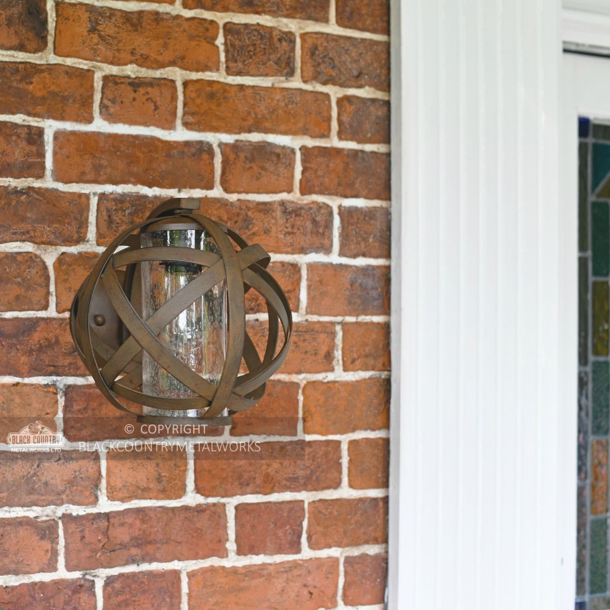 Vintage Iron Sphere Wall Light