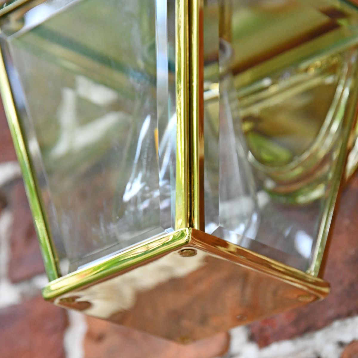Polished Brass Top-Fix Lantern Clear Panes Polished Brass Top-Fix Lantern Clear Panes