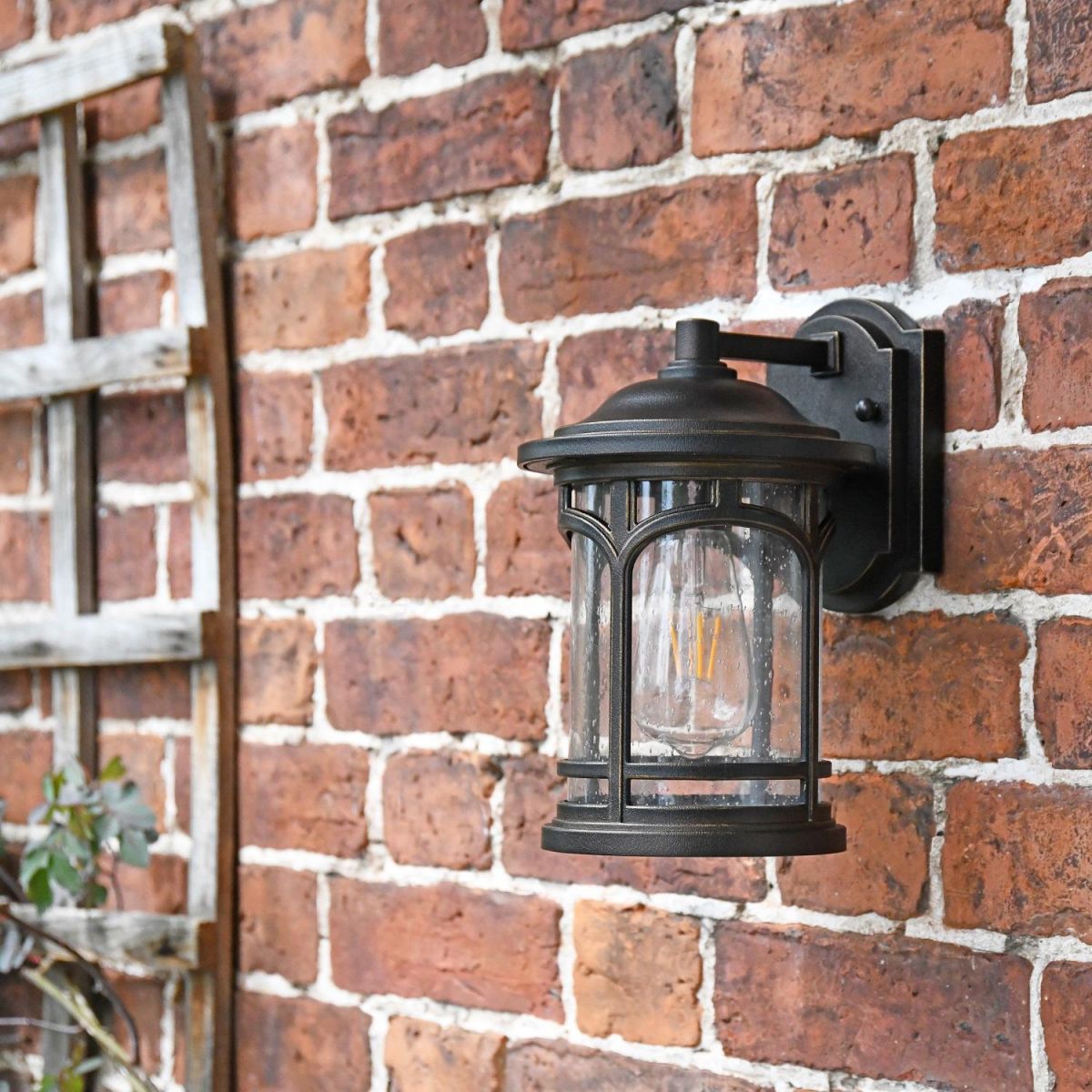 "Halsall" Traditional Bronze Standard Wall Light in Situ "Halsall" Traditional Bronze Standard Wall Light in Situ