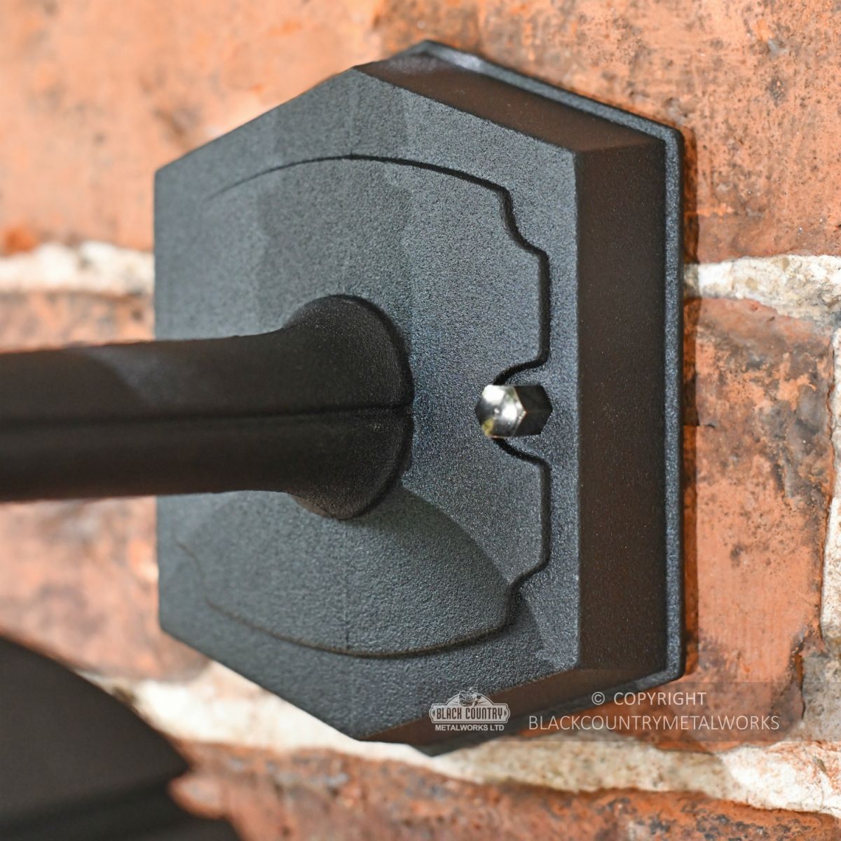 Mounting Plate on the "Moorside" Traditional Top Down Black Wall Lantern