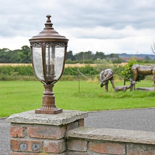 Traditional Bronze Countryside Pillar Lantern Traditional Bronze Countryside Pillar Lantern