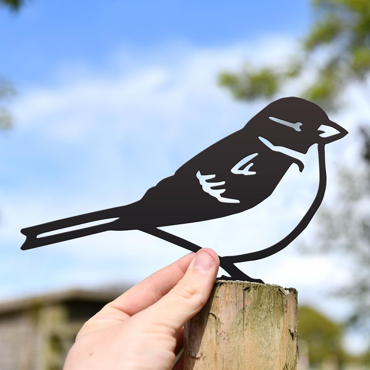 House Sparrow Fence Topper to Scale