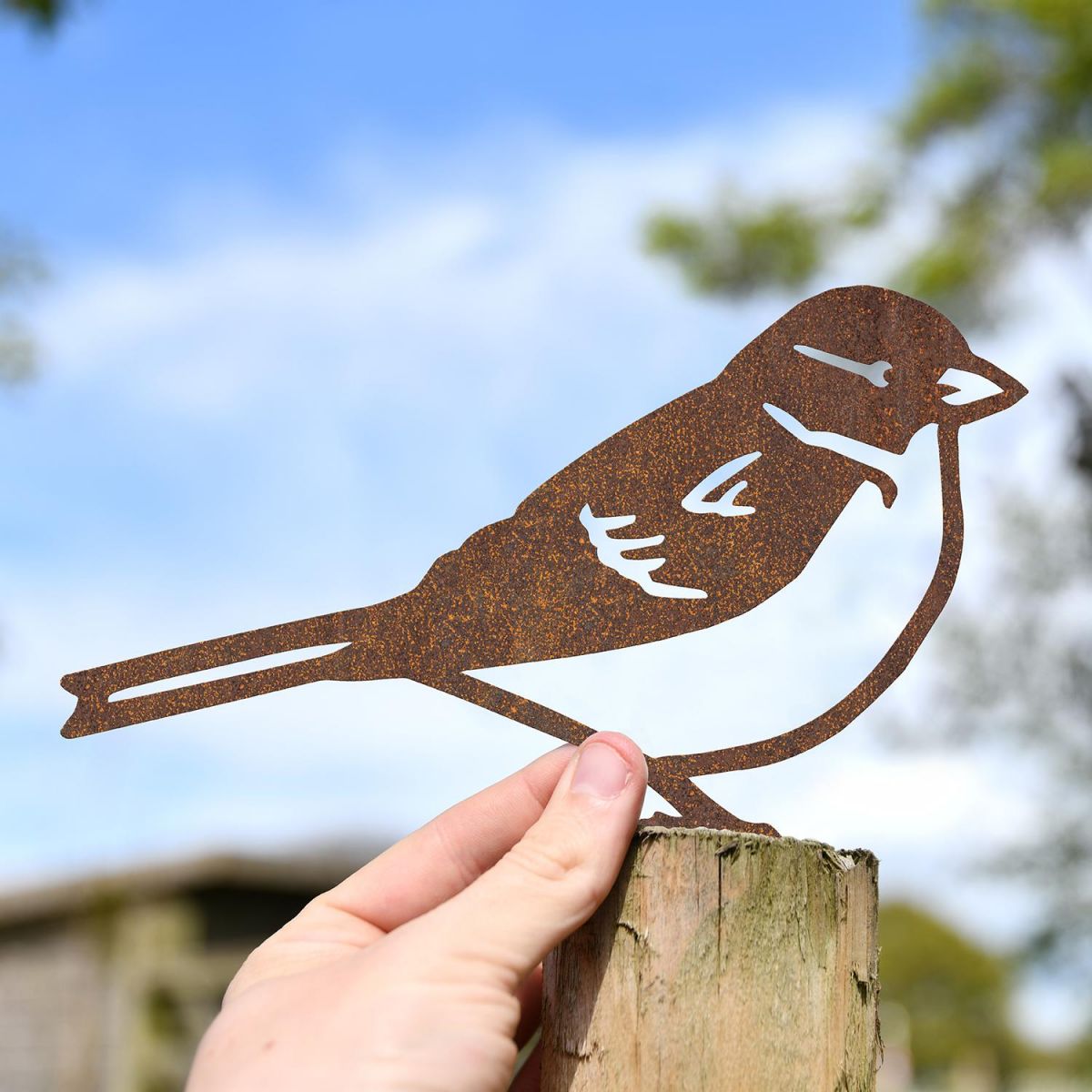 House Sparrow Fence Topper to Scale