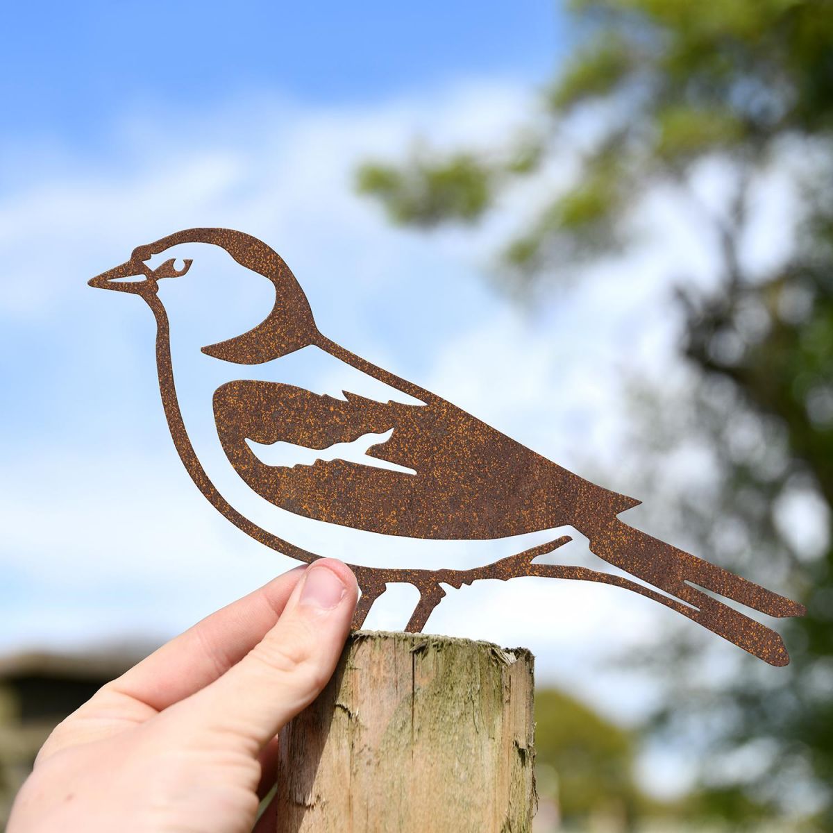 Chaffinch Fence Topper to Scale