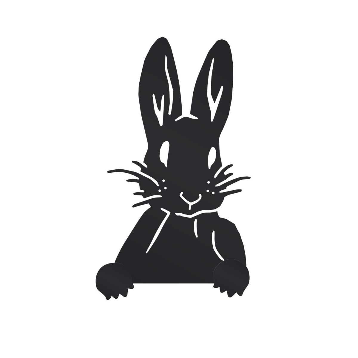 Mr. Rabbit Fence Topper on White Background