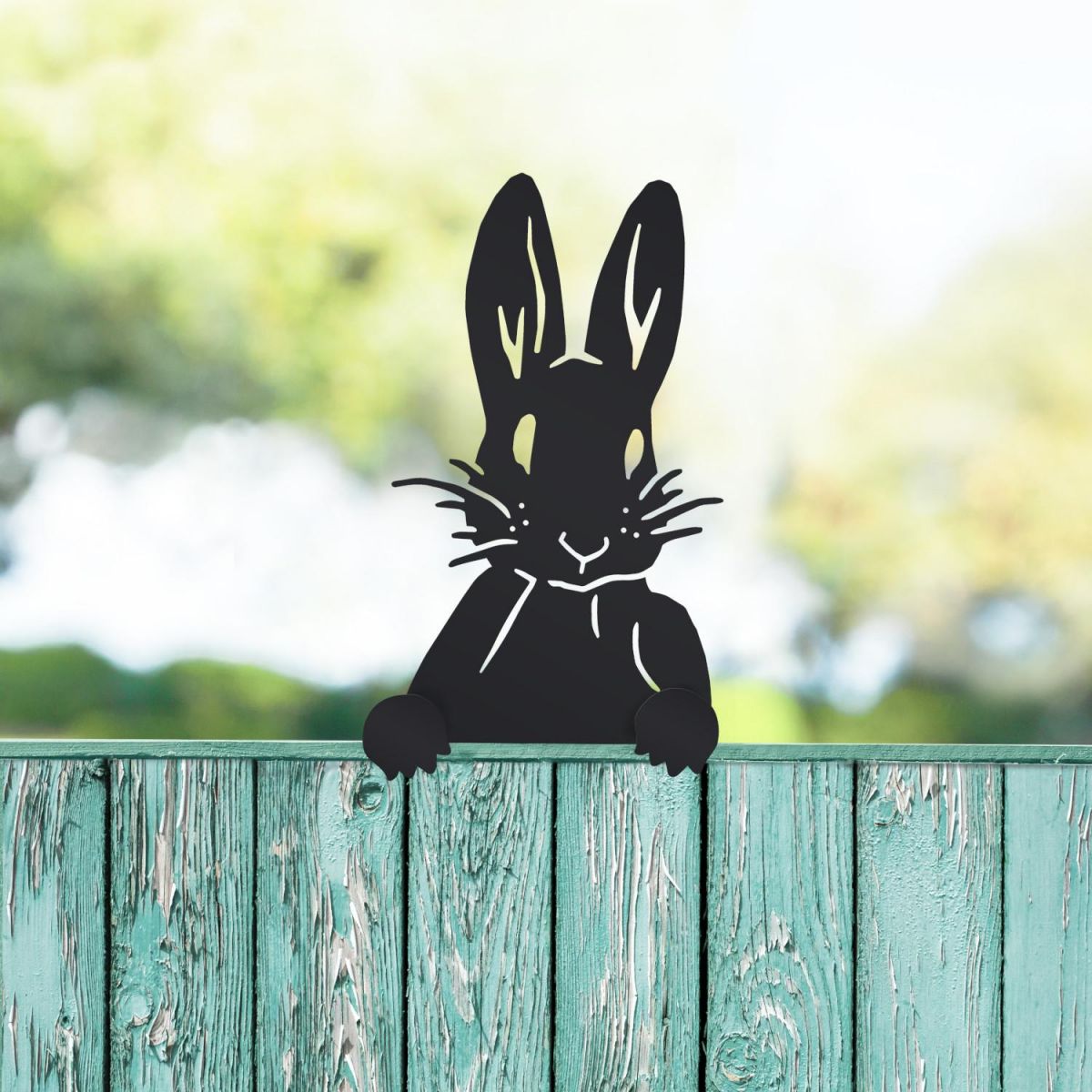 Black Mr. Rabbit Fence Topper 