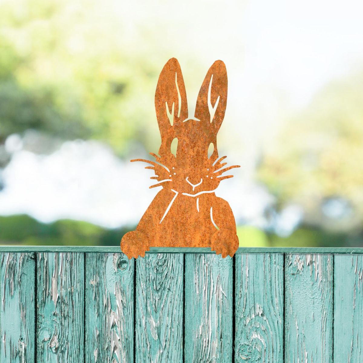 Rustic Mr. Rabbit Fence Topper  Rustic Mr. Rabbit Fence Topper