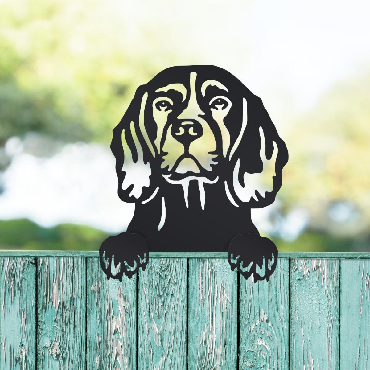 Black Beagle Fence Topper 
