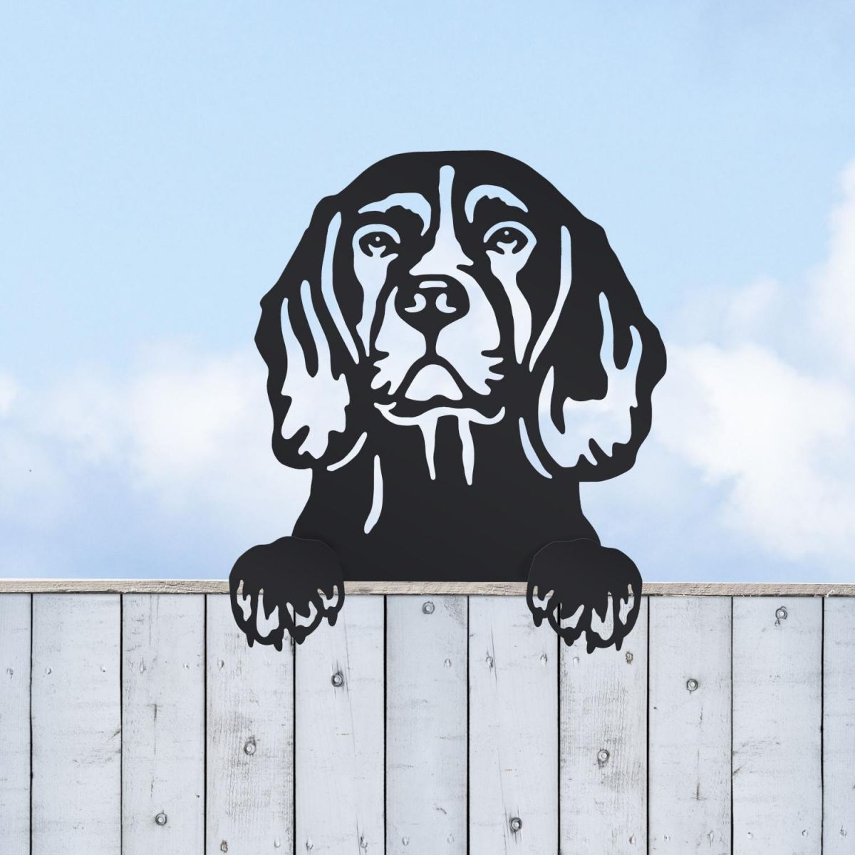 Beagle Fence Topper in Black Finish