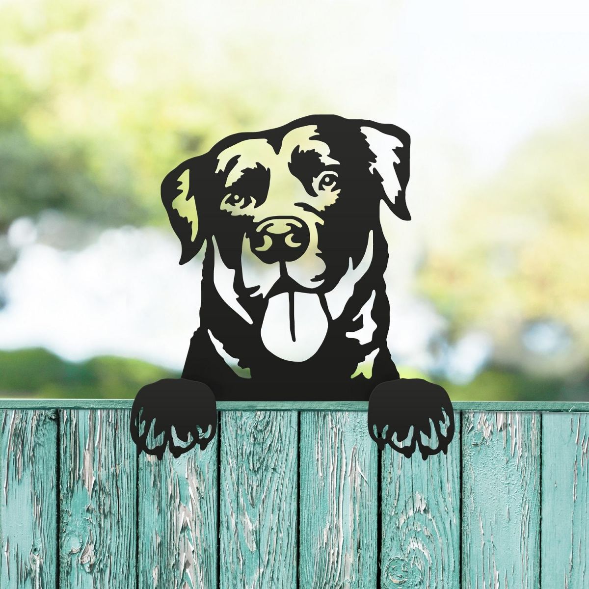 Black Labrador Fence Topper 