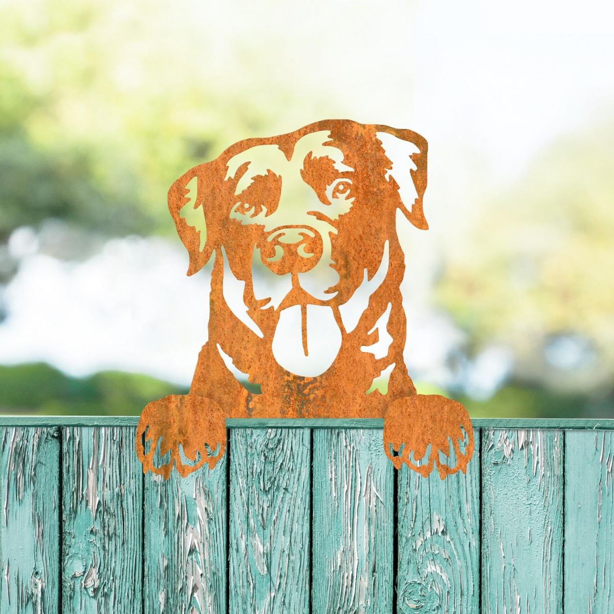 Fence Topper with Rustic Labrador Design Fence Topper with Rustic Labrador Design