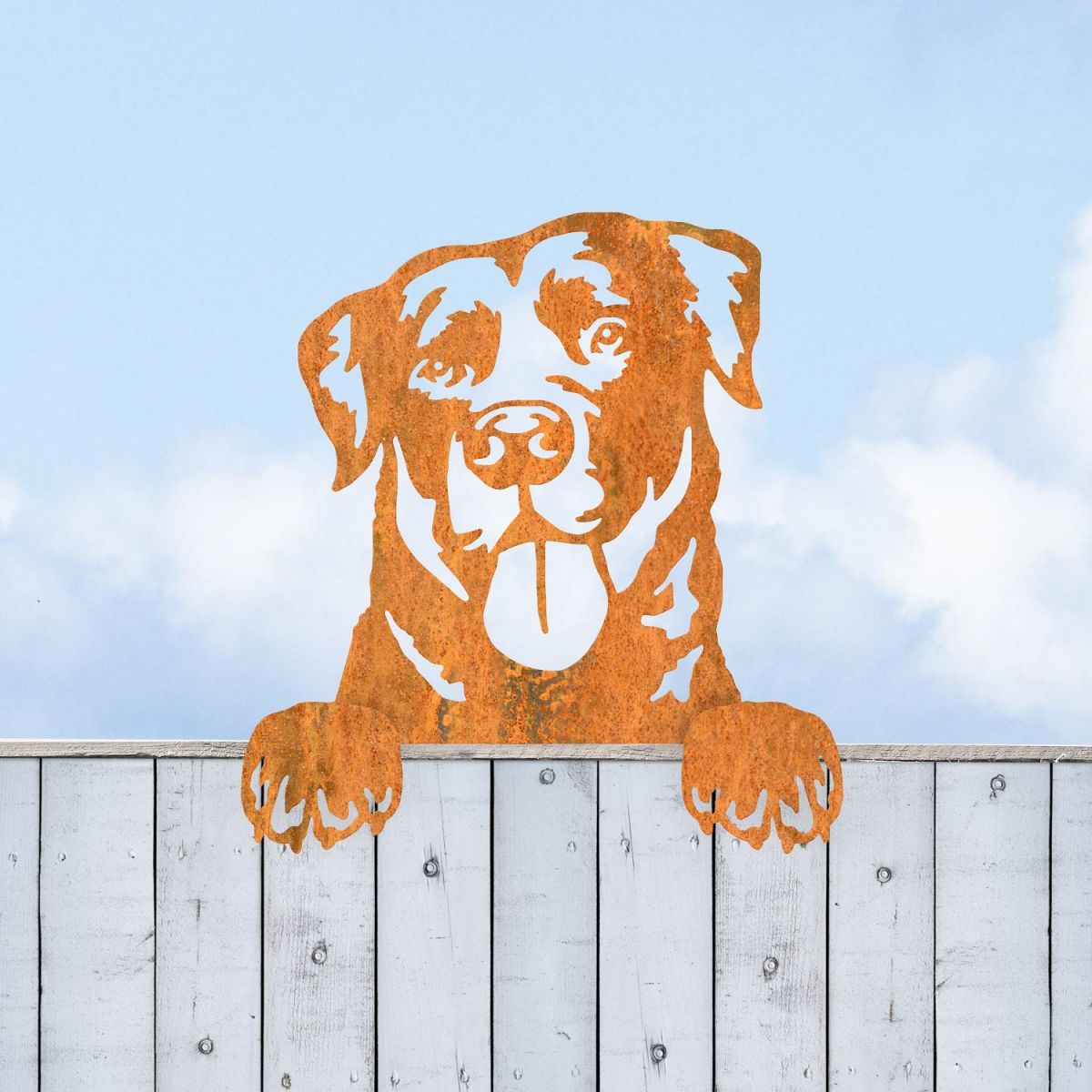 Fence Topper with Rustic Labrador Design Fence Topper with Rustic Labrador Design