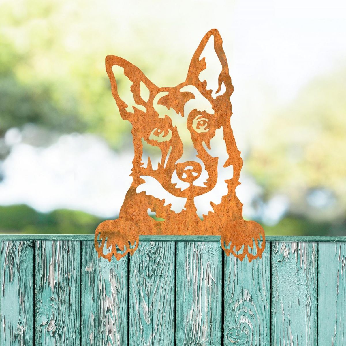 German Shepherd Rustic Fence Topper 