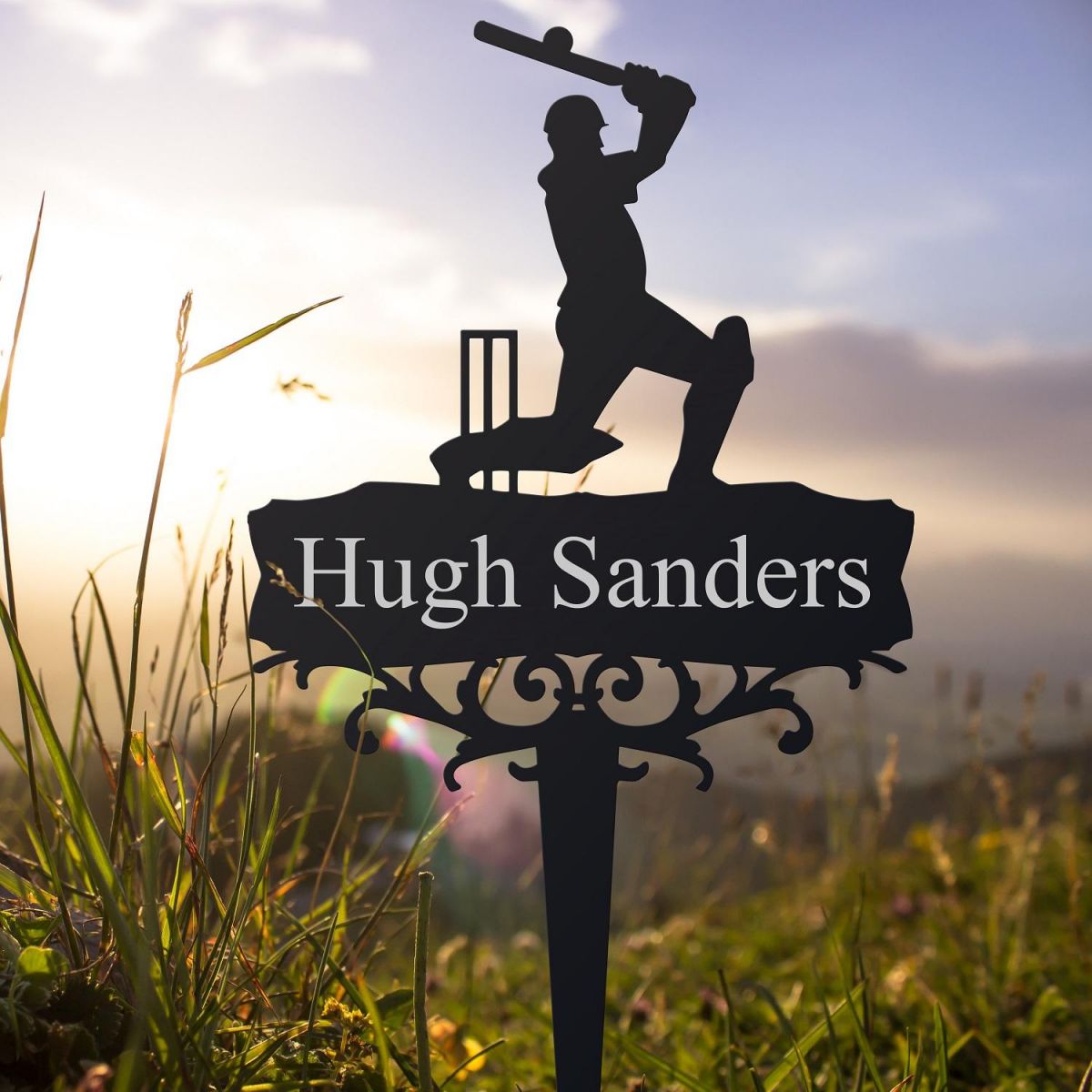 Cricket Memorial Ground Spike with Name 