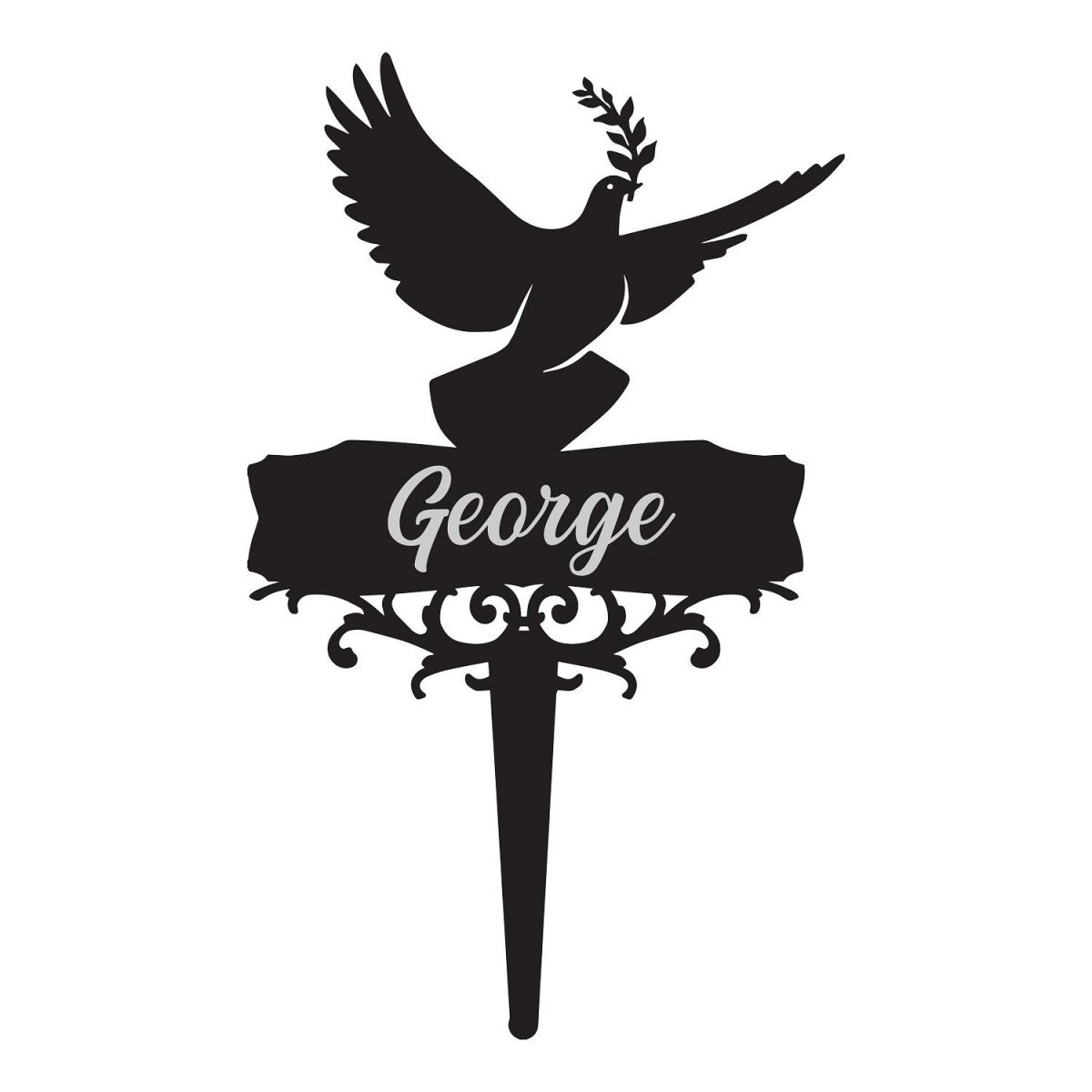 Dove of Peace Memorial Ground Spike  Dove of Peace Memorial Ground Spike