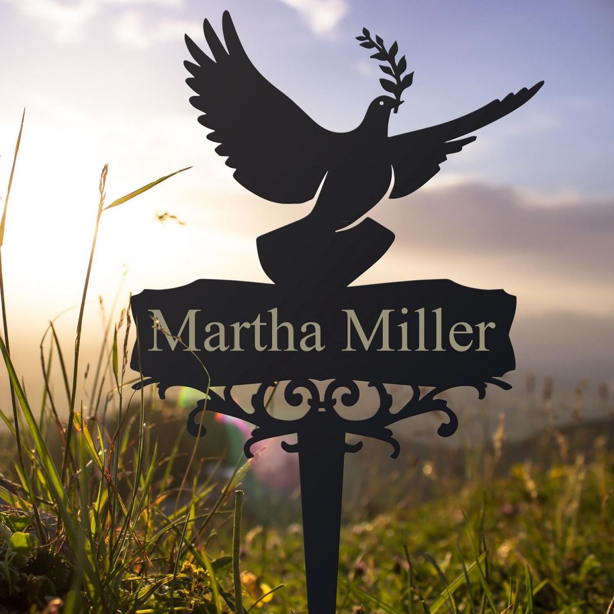 Dove of Peace Memorial Ground Spike  Dove of Peace Memorial Ground Spike