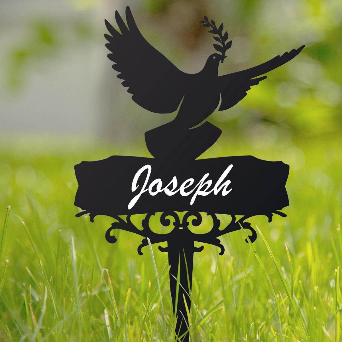 Dove of Peace Ground Spike with Personalisation  Dove of Peace Ground Spike with Personalisation