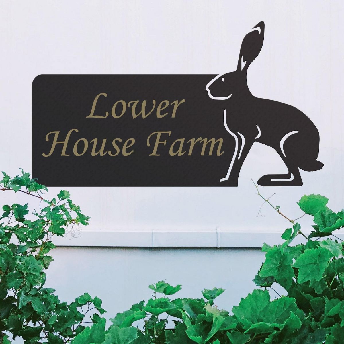 House Name Sign with Hare Design House Name Sign with Hare Design