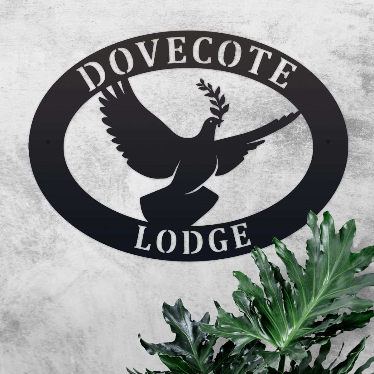 House Name Sign with Dove Design  House Name Sign with Dove Design