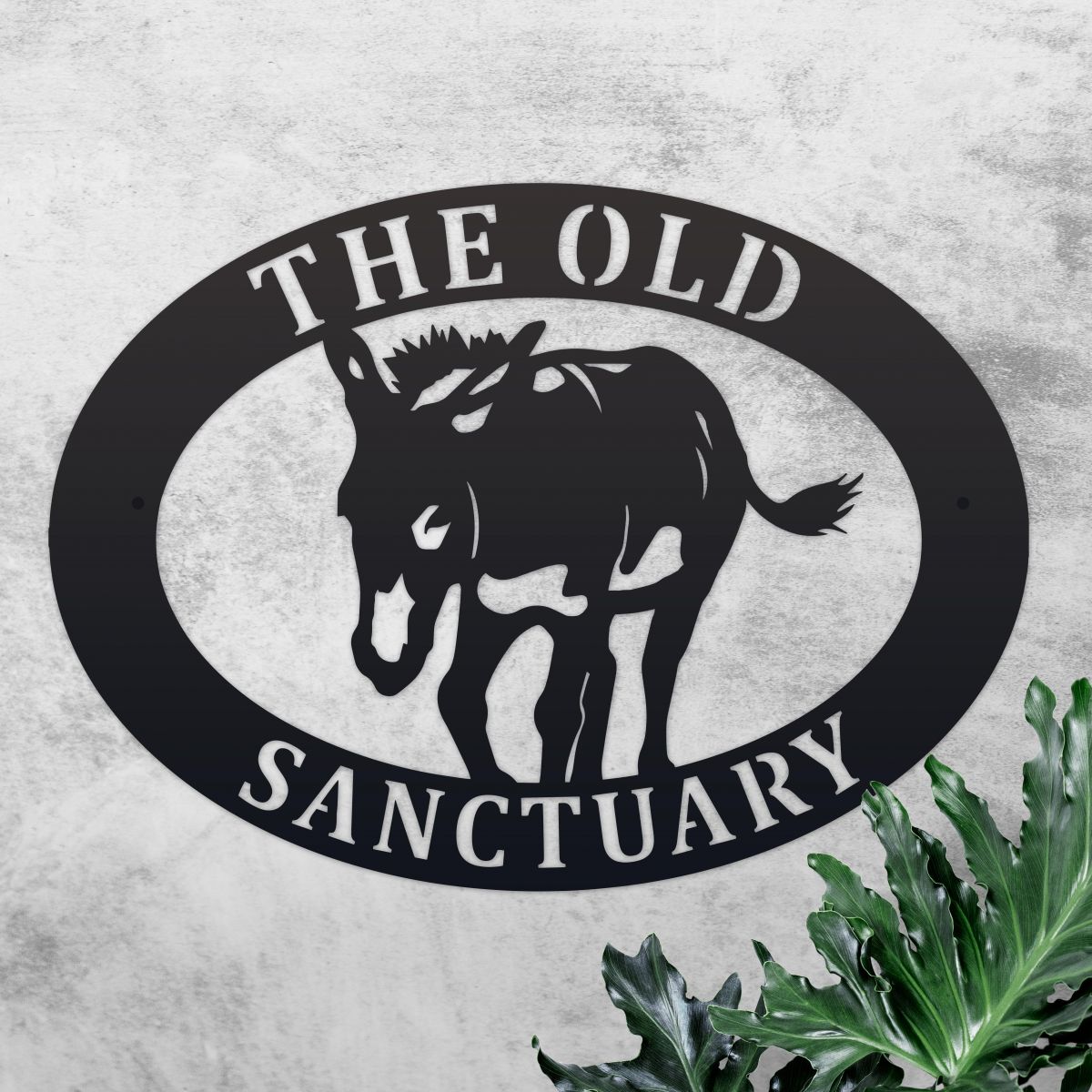 Donkey Oval House Name Sign  Donkey Oval House Name Sign