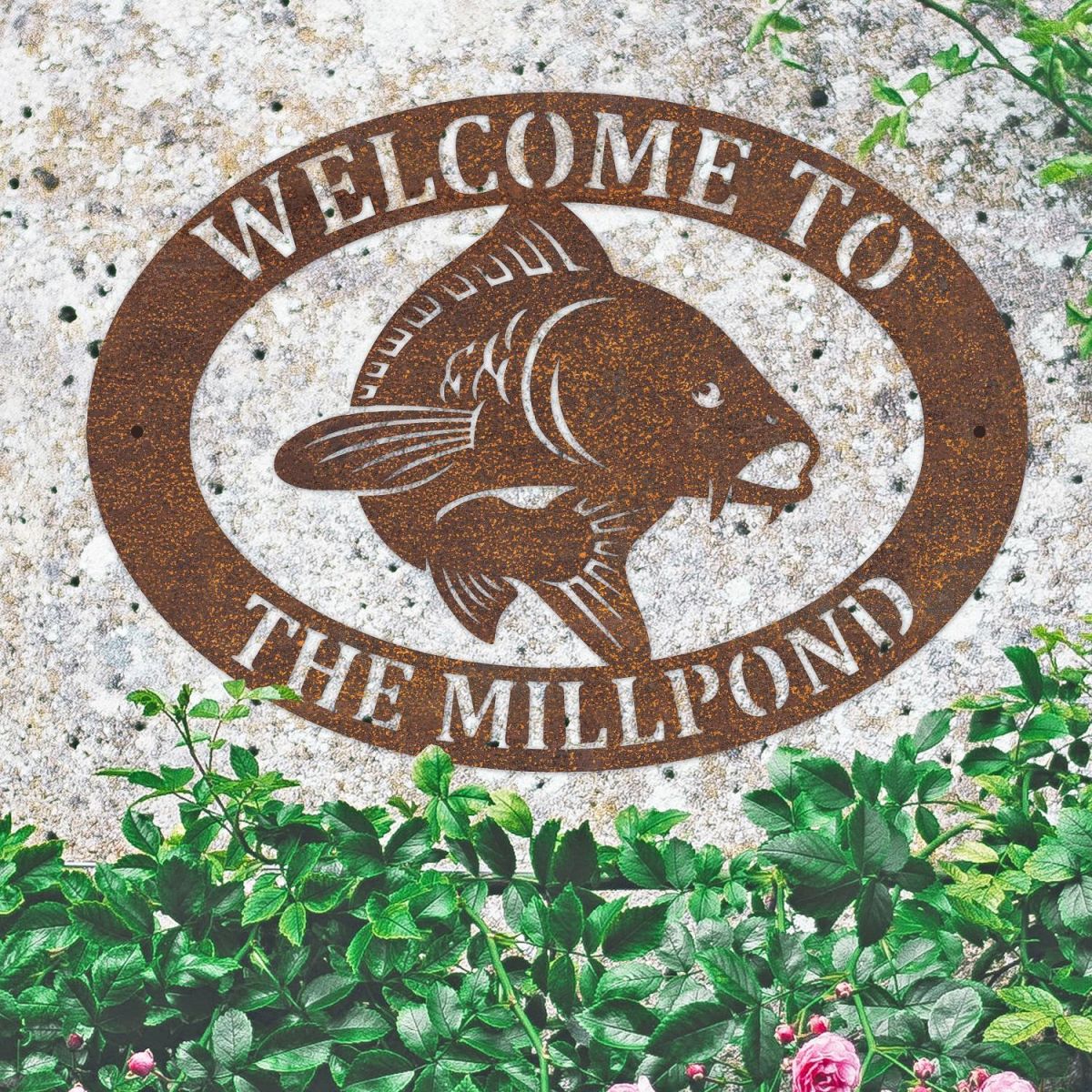 House Name Sign with Koi Carp  House Name Sign with Koi Carp