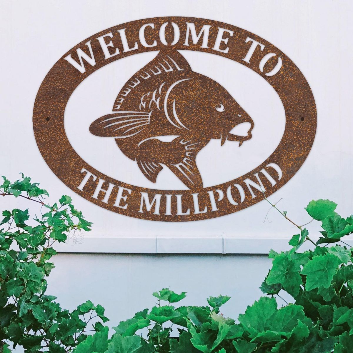 House Name Sign with Koi Carp Fish Motif  House Name Sign with Koi Carp Fish Motif