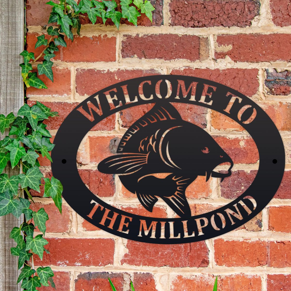 Koi Carp Fish Iron House Name Sign Koi Carp Fish Iron House Name Sign