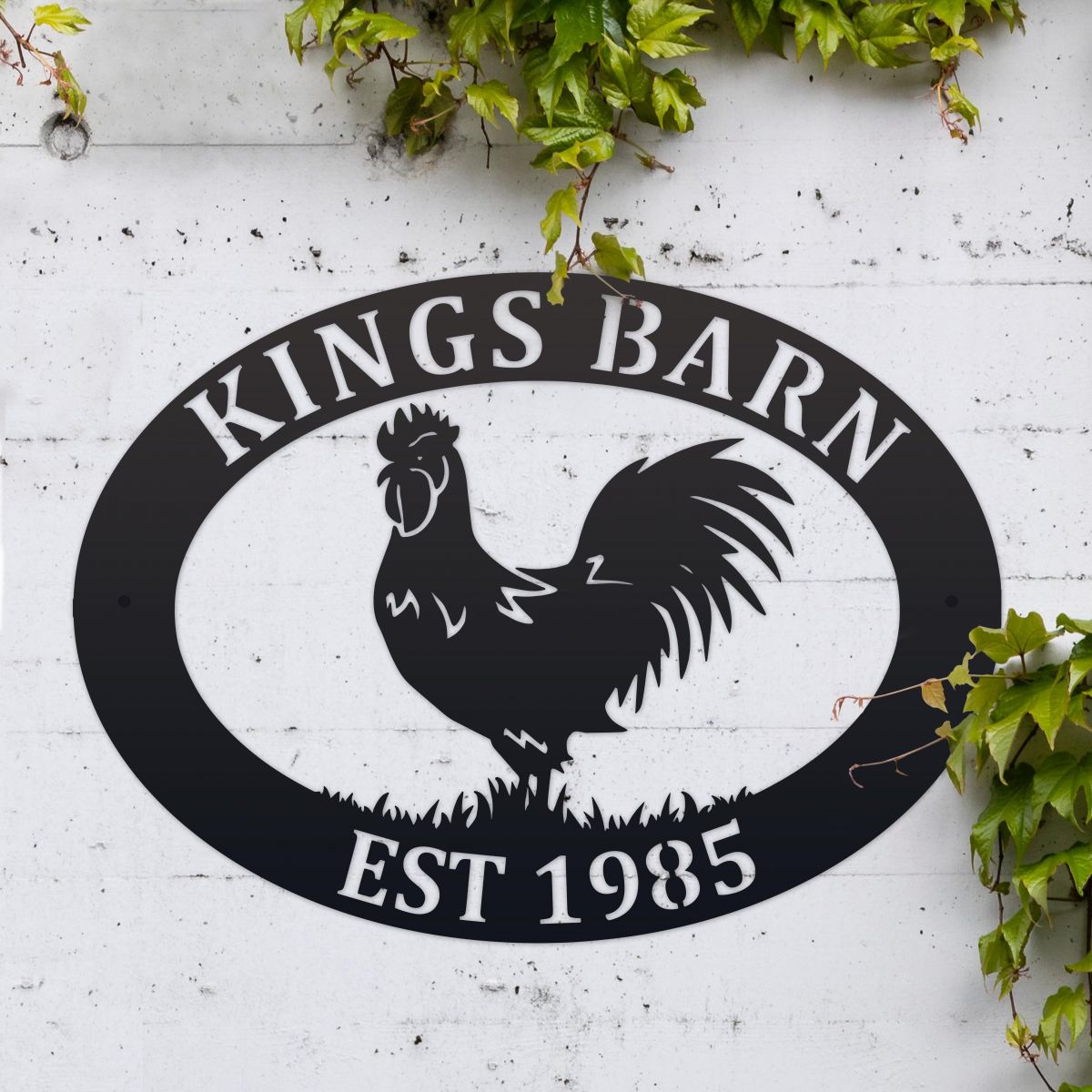 Personalised Rooster House Name Sign 