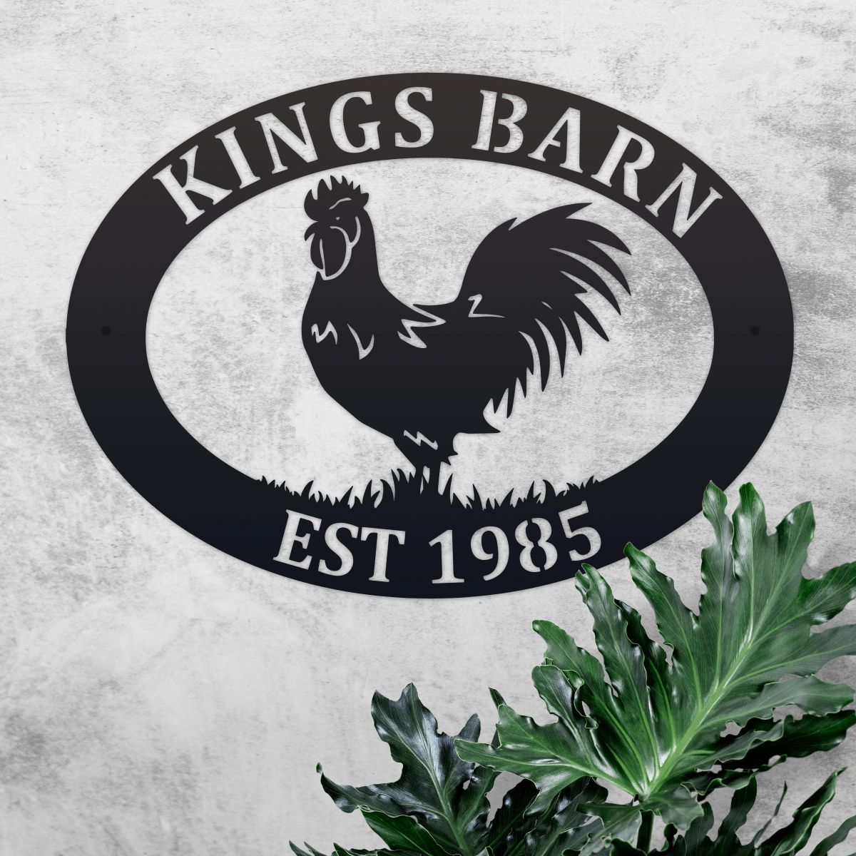 Personalised Oval House Name Sign 